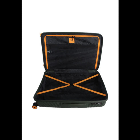 Βαλίτσα μεγάλη 76.5x51.5x31cm Discovery DL02HO-01-11 χακί/πορτοκαλί